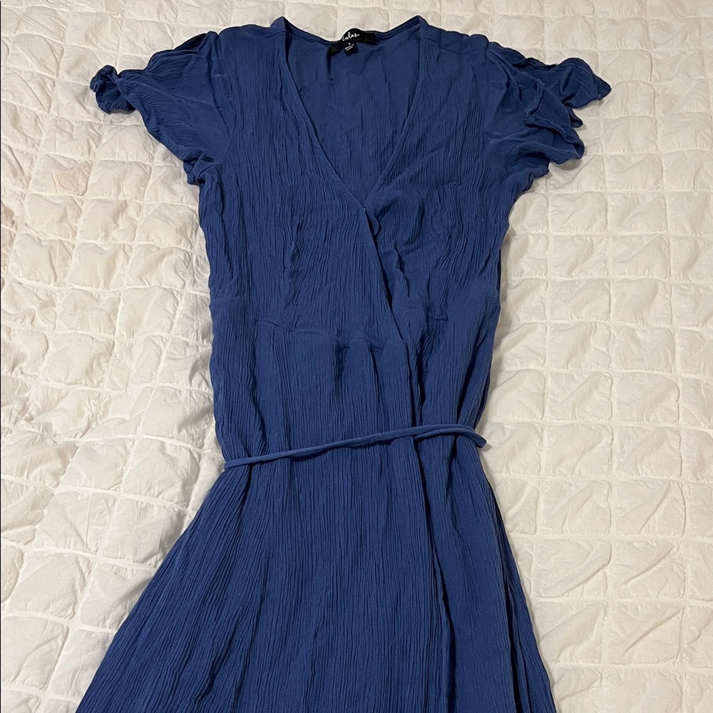 Lulu's Deep Blue Midi Dress